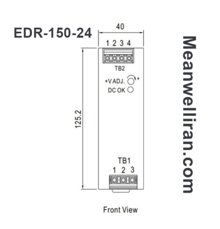 منبع تغذیه ریلی EDR-150-24