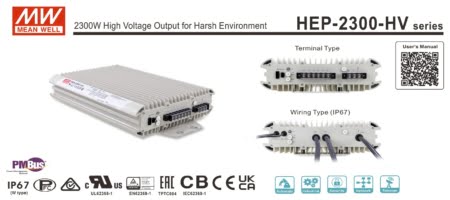 ابتدای دیتاشیت منبع تغذیه HEP-2300-HV