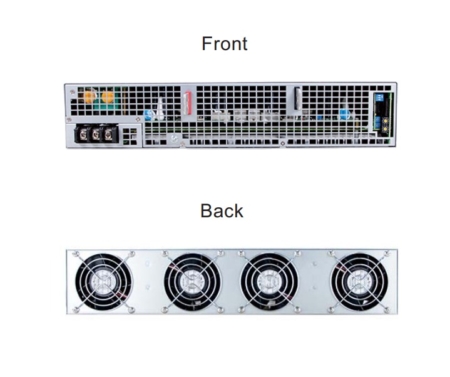 نمای پشت و جلوی منبع تغذیه SHP-30K مینول